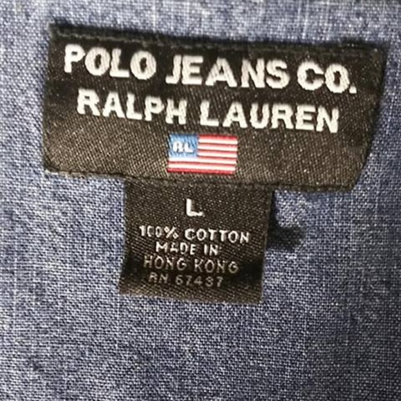 Polo Ralph Lauren Sz L Rockabilly Denim Shirt - Picture 7 of 7